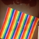彩虹方巾.手帕.頭巾